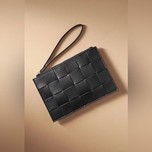 Anthropologie woven wristlet wallet